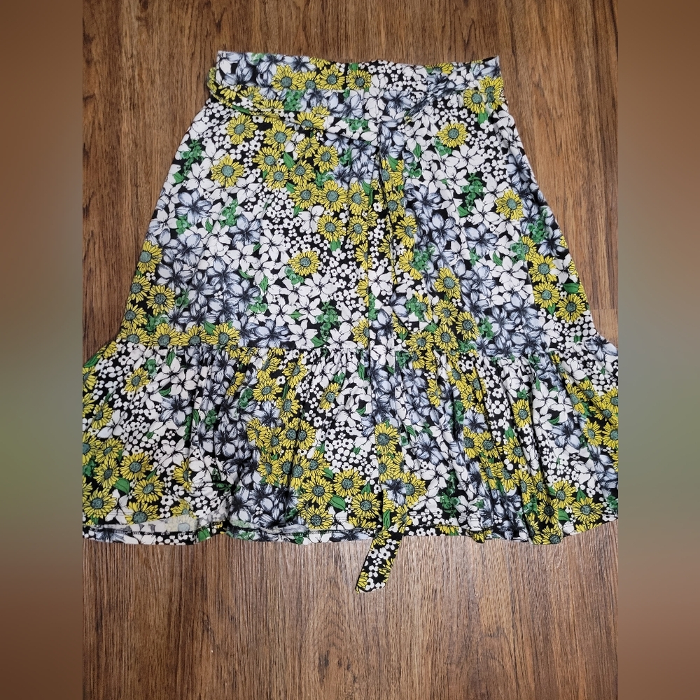 Vibrant Floral A-Line Skirt